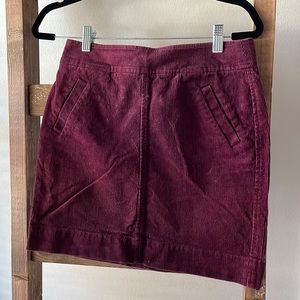 Loft Burgundy Corduroy Skirt